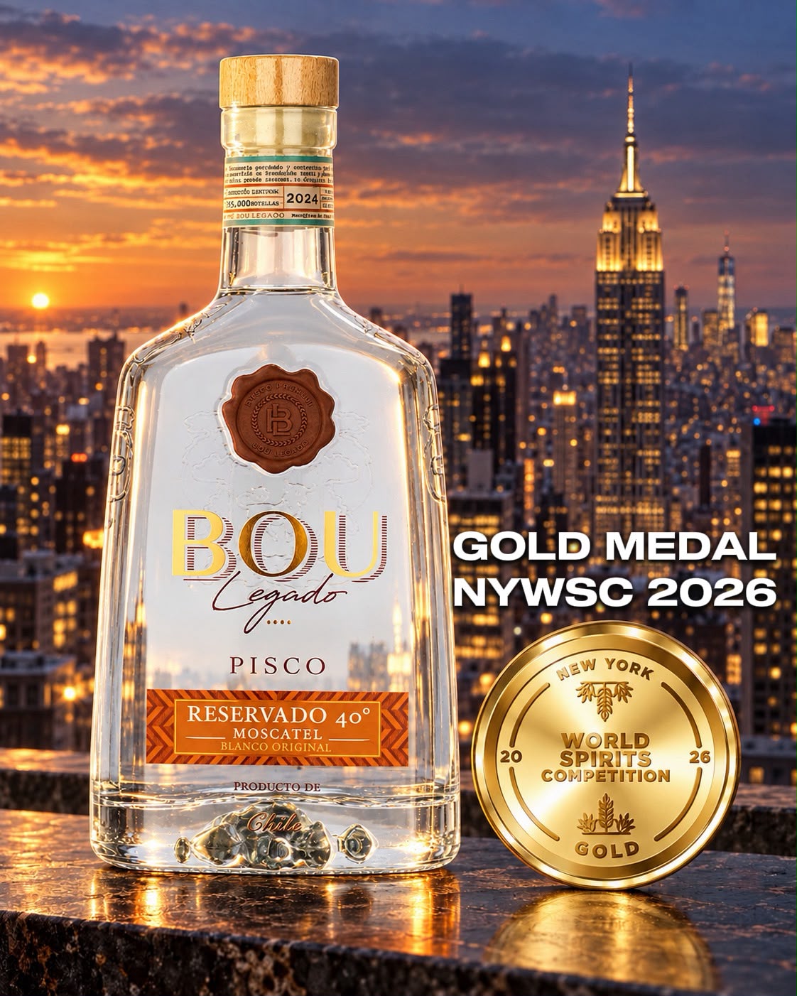 Un brindis por Chile: Pisco Bou Legado brilla en Nueva York